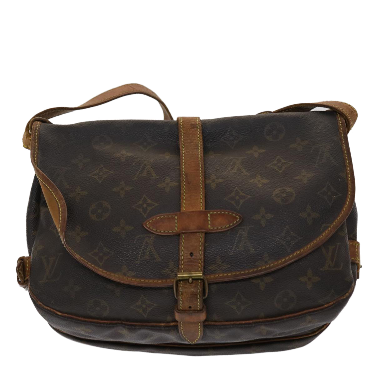 LOUIS VUITTON Monogram Saumur 30 Shoulder Bag M42256 LV bs6306