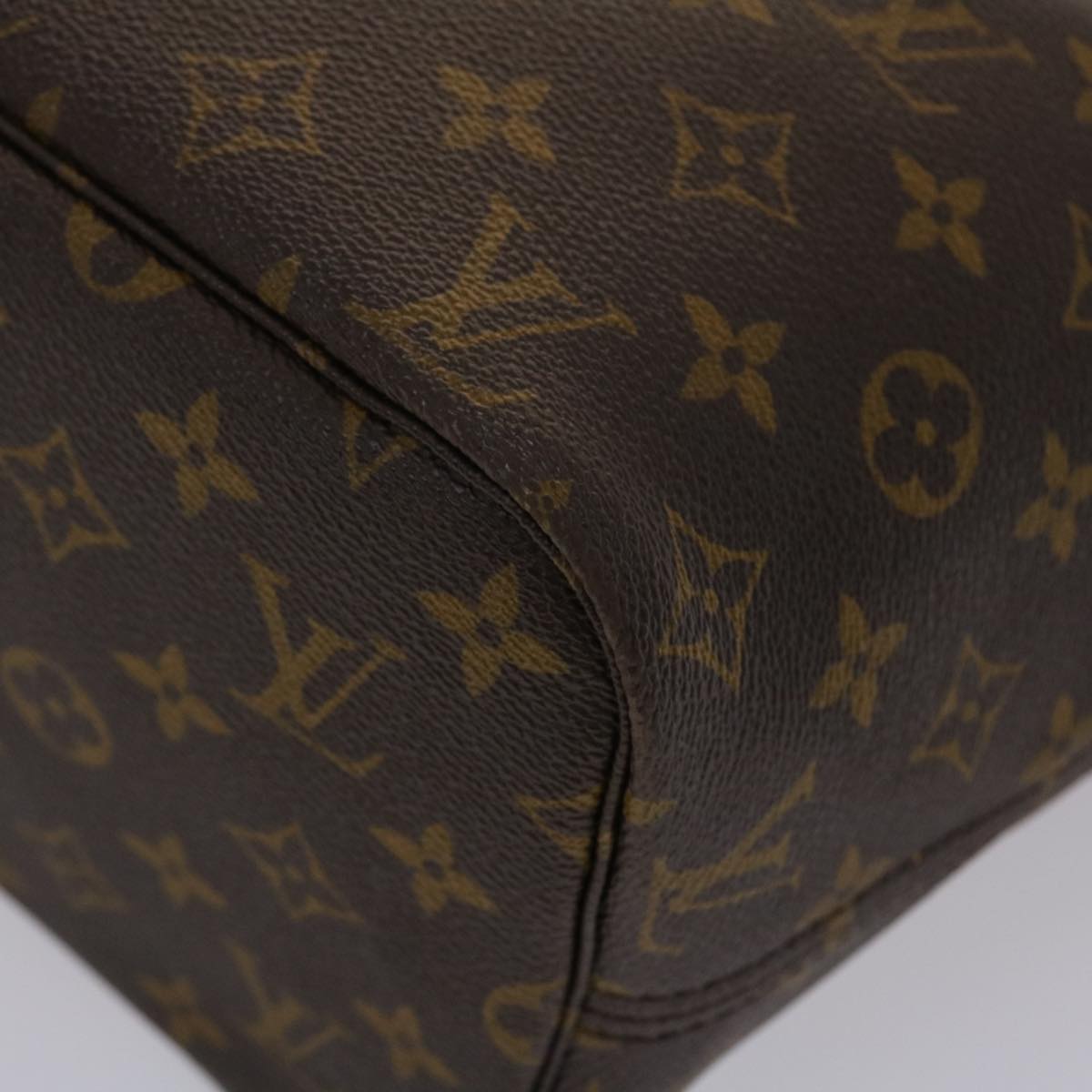LOUIS VUITTON Monogram Neverfull MM Tote Bag Navy Orange M40156 LV bs6330