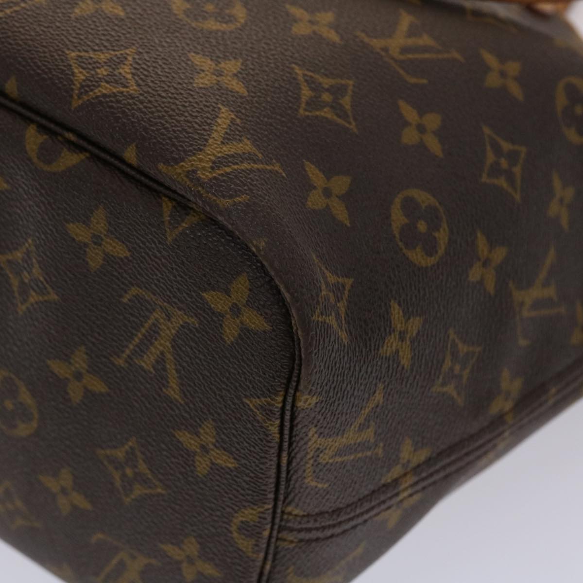 LOUIS VUITTON Monogram Neverfull MM Tote Bag Navy Orange M40156 LV bs6330