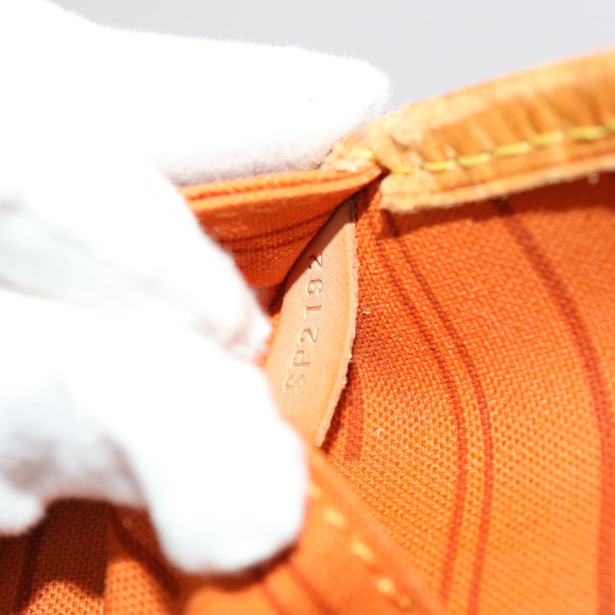 LOUIS VUITTON Monogram Neverfull MM Tote Bag Navy Orange M40156 LV bs6330