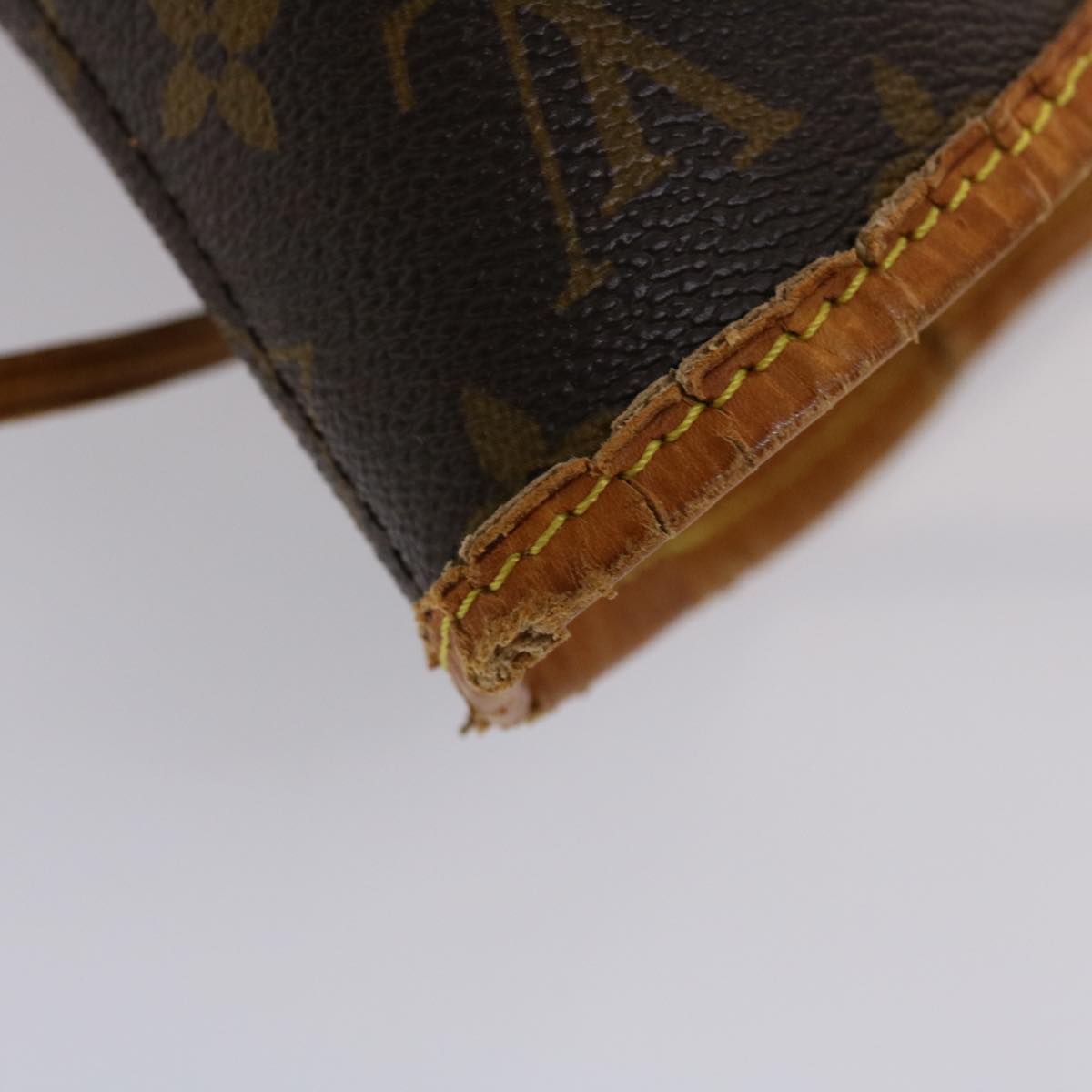 LOUIS VUITTON Monogram Neverfull MM Tote Bag Navy Orange M40156 LV bs6330