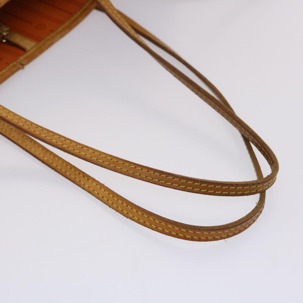 LOUIS VUITTON Monogram Neverfull MM Tote Bag Navy Orange M40156 LV bs6330