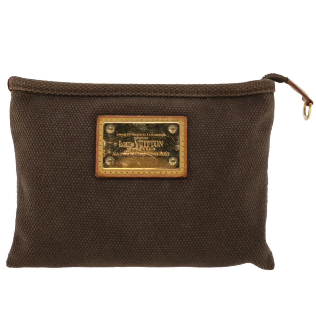 LOUIS VUITTON Antigua Pochette Pratt PM Pouch Brown M40068 LV bs6338