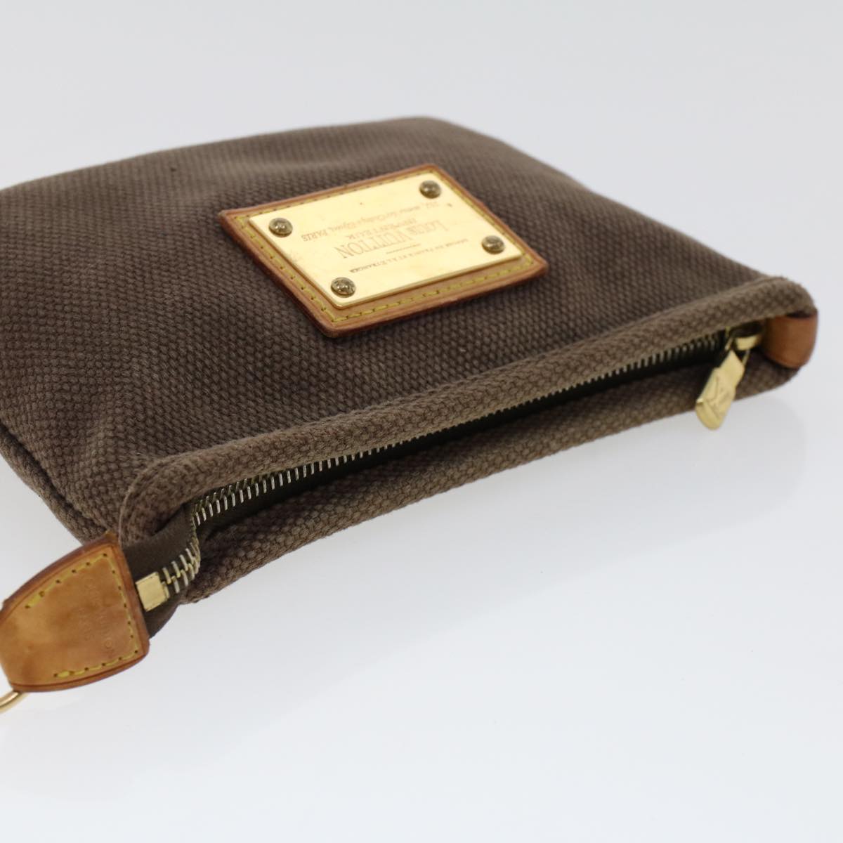 LOUIS VUITTON Antigua Pochette Pratt PM Pouch Brown M40068 LV bs6338