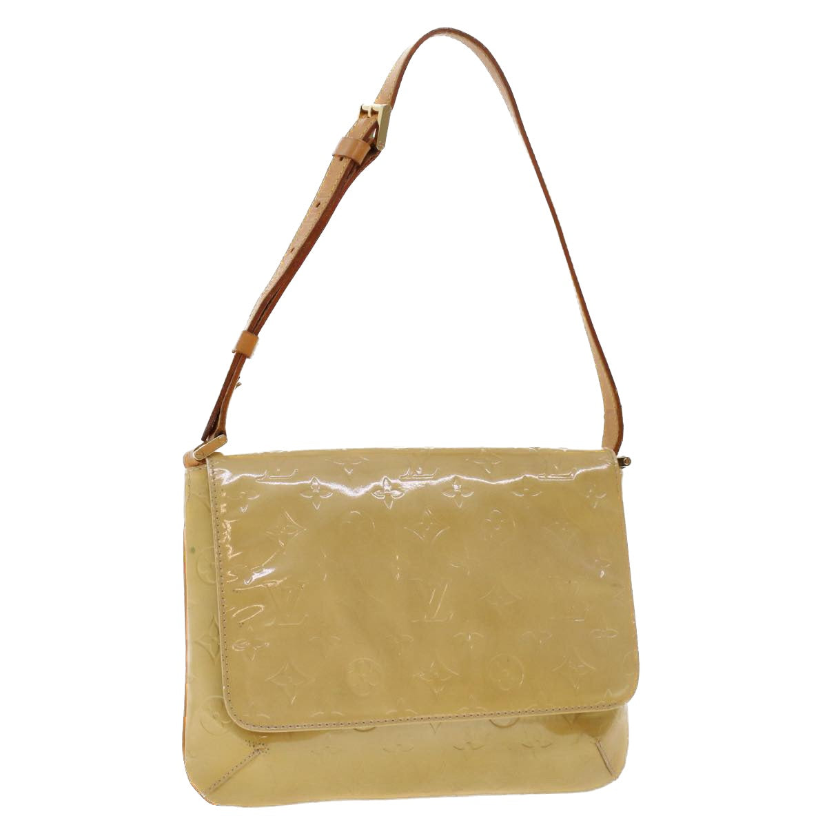 LOUIS VUITTON Monogram Vernis Thompson Street Bag Beige M91301 LV bs6341