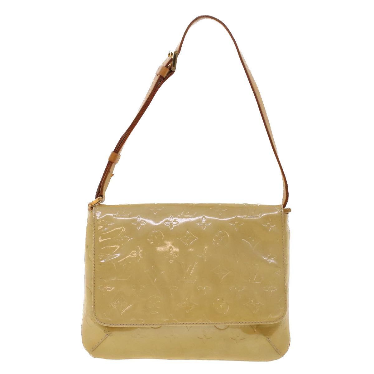 LOUIS VUITTON Monogram Vernis Thompson Street Bag Beige M91301 LV bs6341