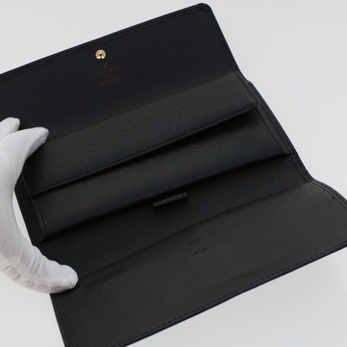 LOUIS VUITTON Epi Long Wallet 2Set Black Navy LV bs6412