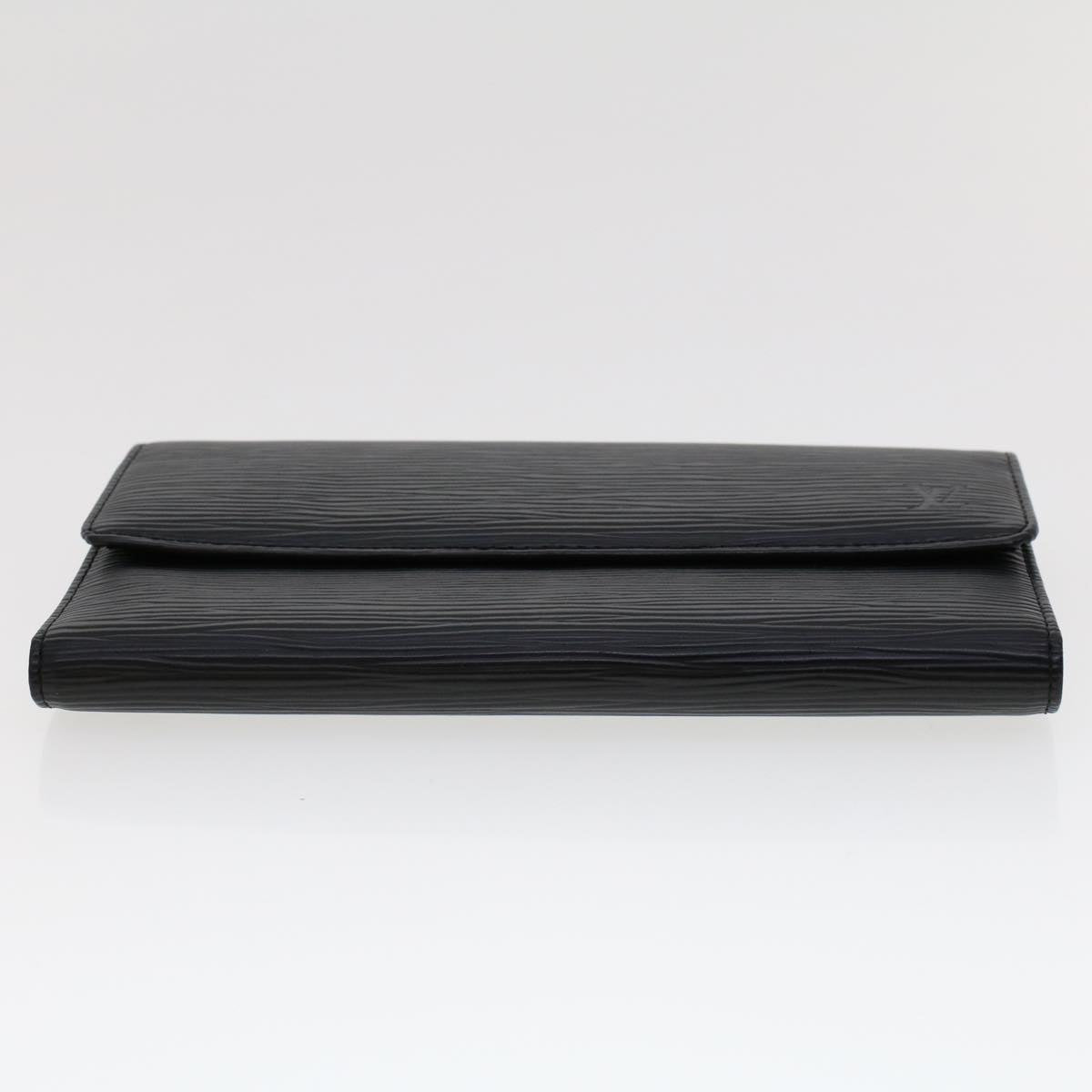LOUIS VUITTON Epi Long Wallet 2Set Black Navy LV bs6412