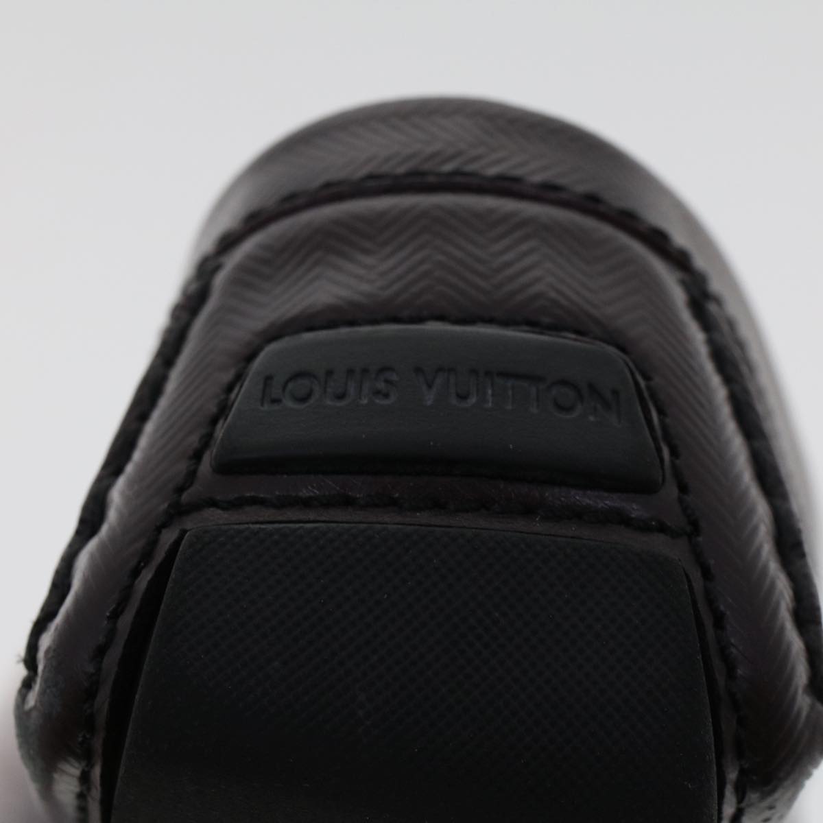 LOUIS VUITTON Loafers Shoes Leather Wine Red LV bs6418
