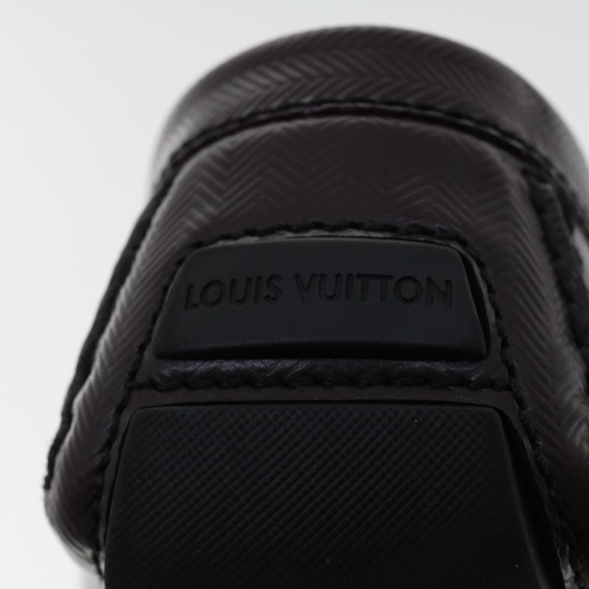 LOUIS VUITTON Loafers Shoes Leather Wine Red LV bs6418