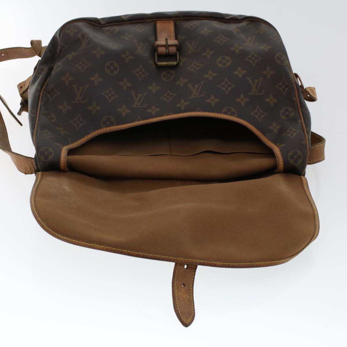 LOUIS VUITTON Monogram Saumur 35 Shoulder Bag M42254 LV bs6440