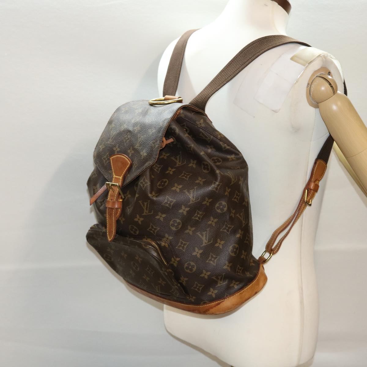 LOUIS VUITTON Monogram Montsouris GM Backpack M51135 LV bs6443