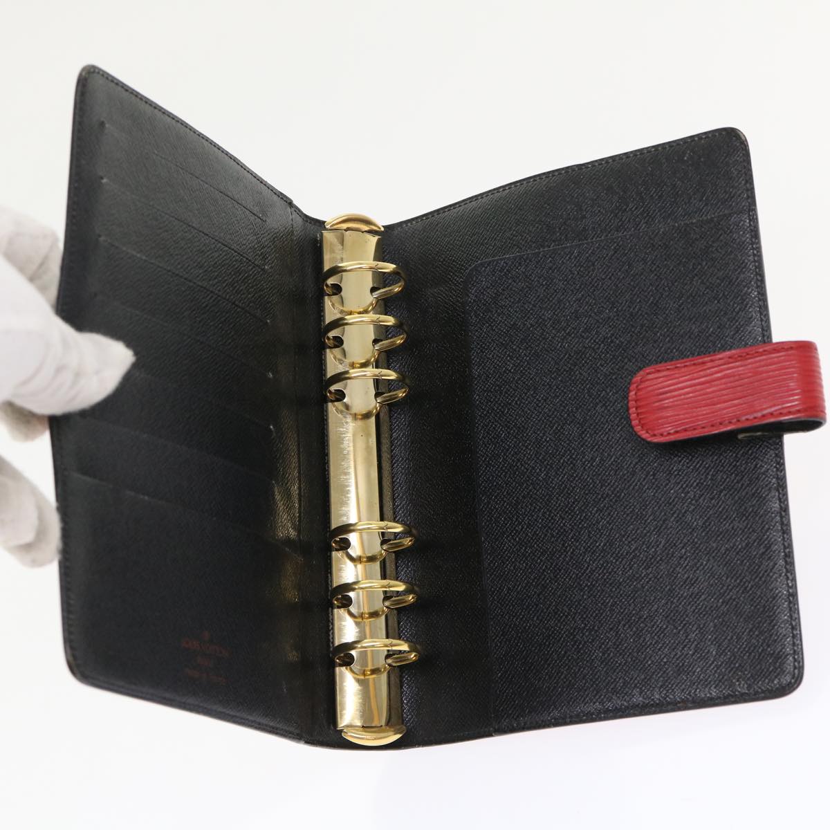 LOUIS VUITTON Epi Agenda MM Day Planner Cover Red R20047 LV bs6511