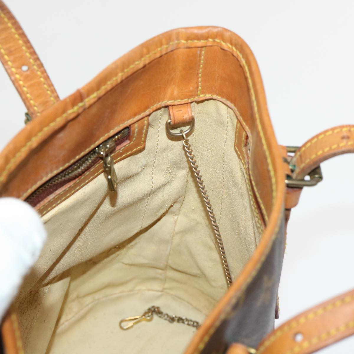 LOUIS VUITTON Monogram Bucket PM Shoulder Bag M42238 LV bs6531