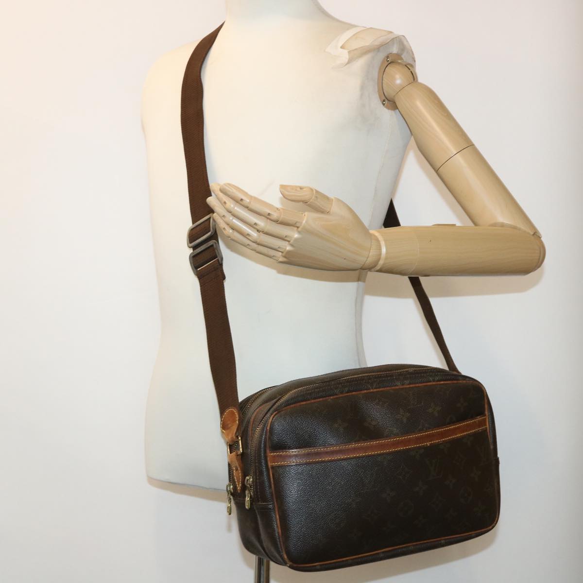 LOUIS VUITTON Monogram Reporter PM Shoulder Bag M45254 LV bs6532