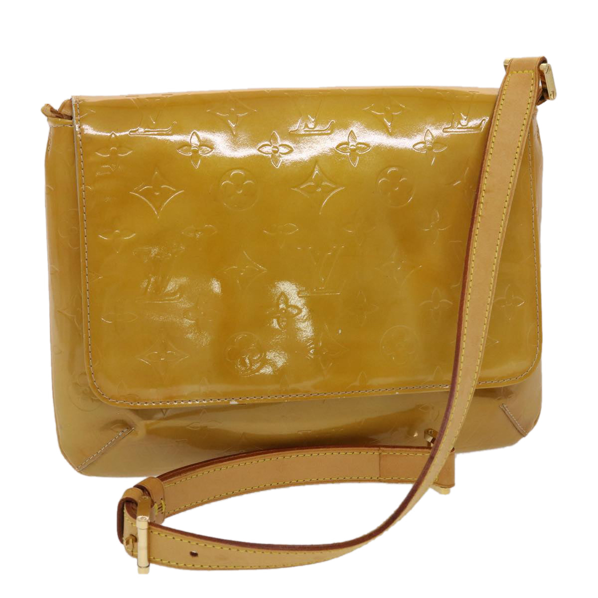 LOUIS VUITTON Monogram Vernis Thompson Street Bag Beige M91301 LV bs6578