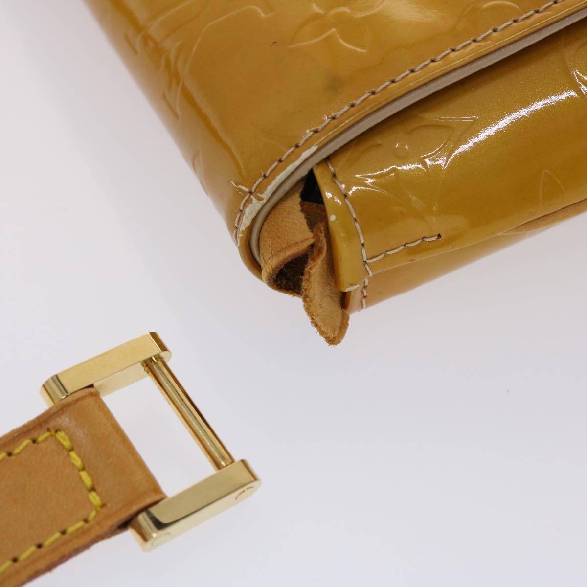 LOUIS VUITTON Monogram Vernis Thompson Street Bag Beige M91301 LV bs6578