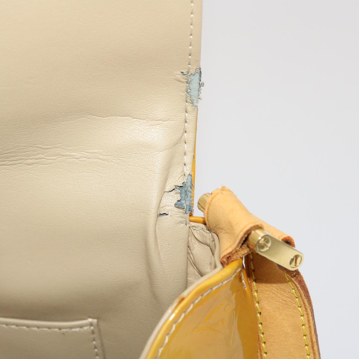LOUIS VUITTON Monogram Vernis Thompson Street Bag Beige M91301 LV bs6578