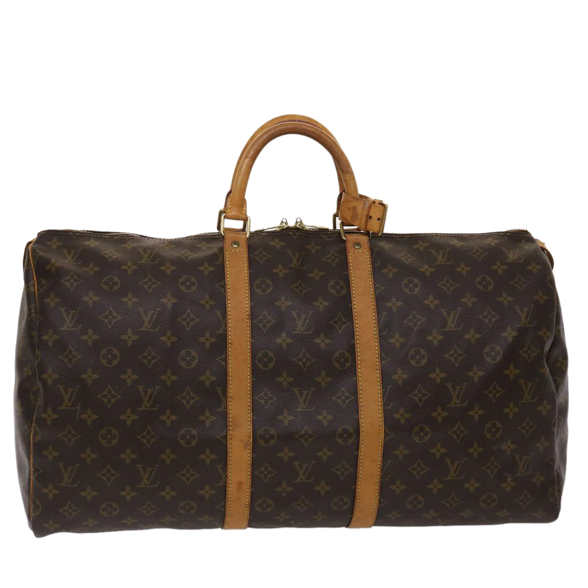 LOUIS VUITTON Monogram Keepall 55 Boston Bag M41424 LV bs6583