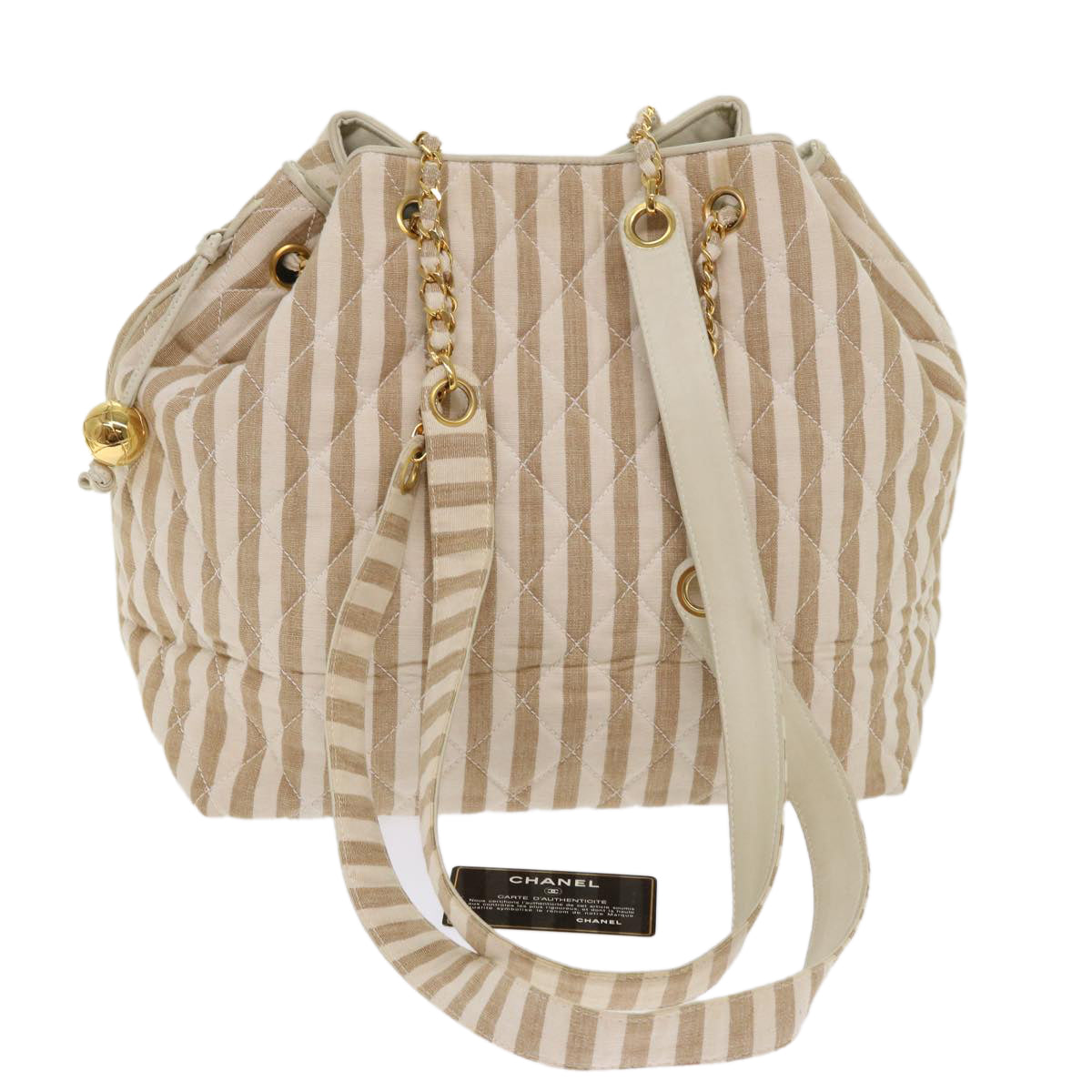 Luxury Chanel Chain Shoulder Bag Canvas Brown CC  bs6720