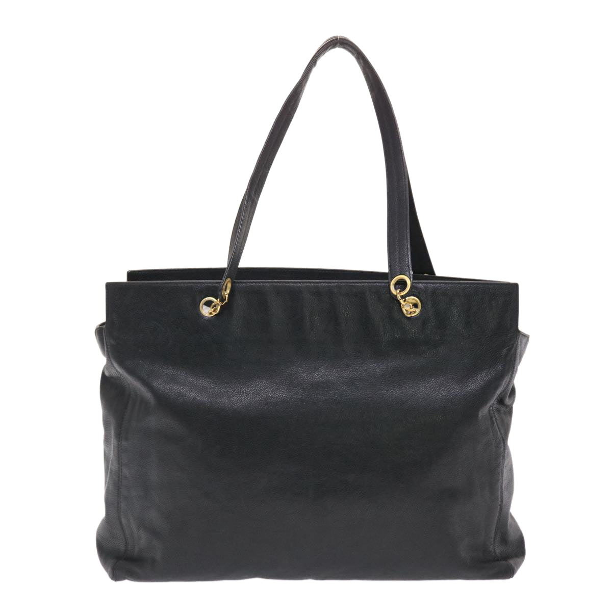 Luxury Chanel COCO Mark Shoulder Bag Caviar Skin Black CC  bs6929
