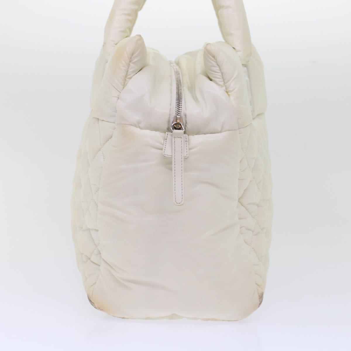 Luxury Chanel Coco Cocoon Hand Bag Patent Leather White CC  bs6942