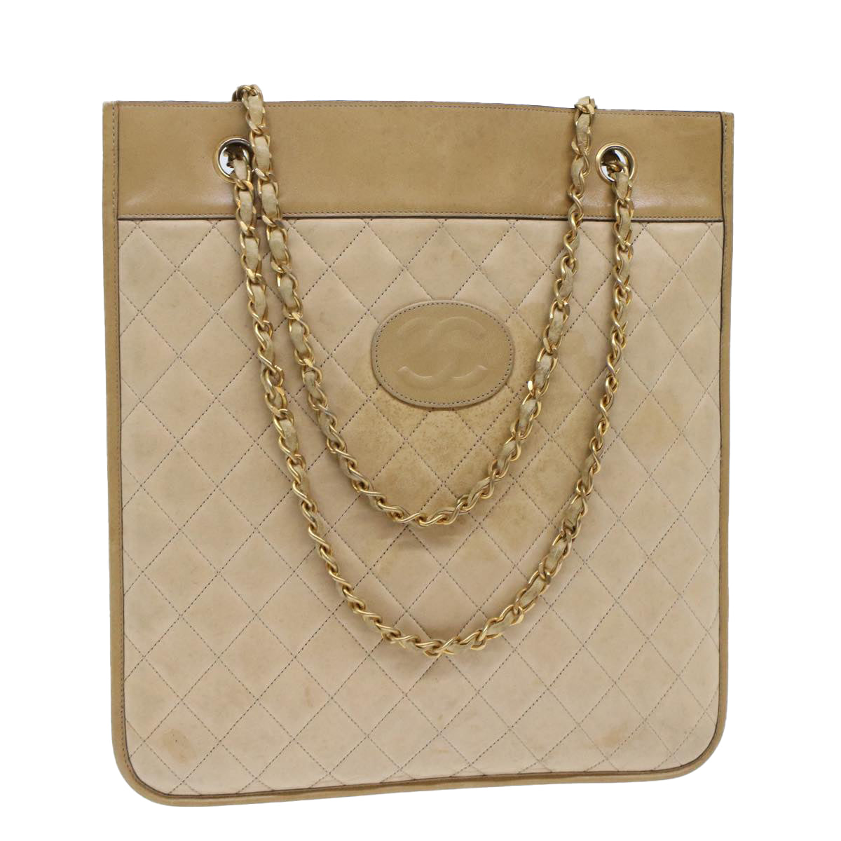 Luxury Chanel Chain Shoulder Bag Lamb Skin Beige CC  bs6968