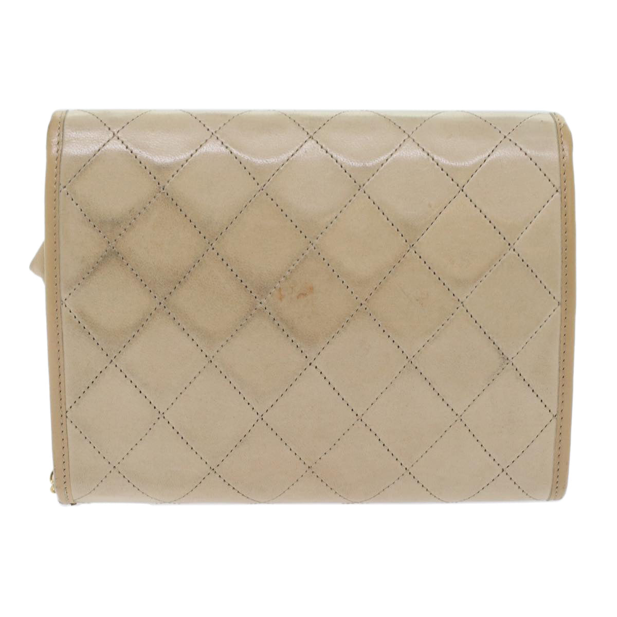 Luxury Chanel Chain Shoulder Bag Lamb Skin Beige CC  bs7081