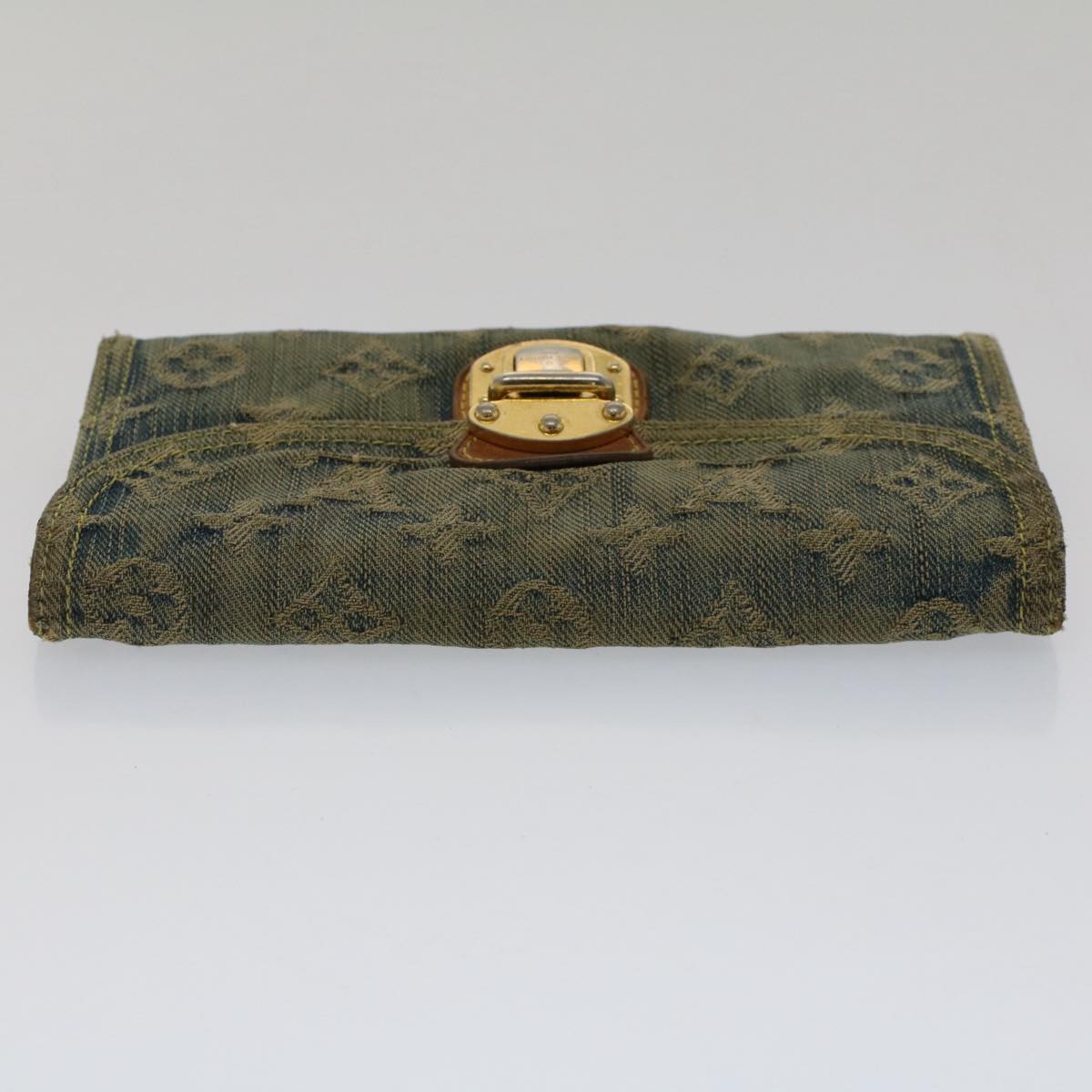 LOUIS VUITTON Monogram Denim Portefeuille Amelia Wallet Blue M95511 bs7449
