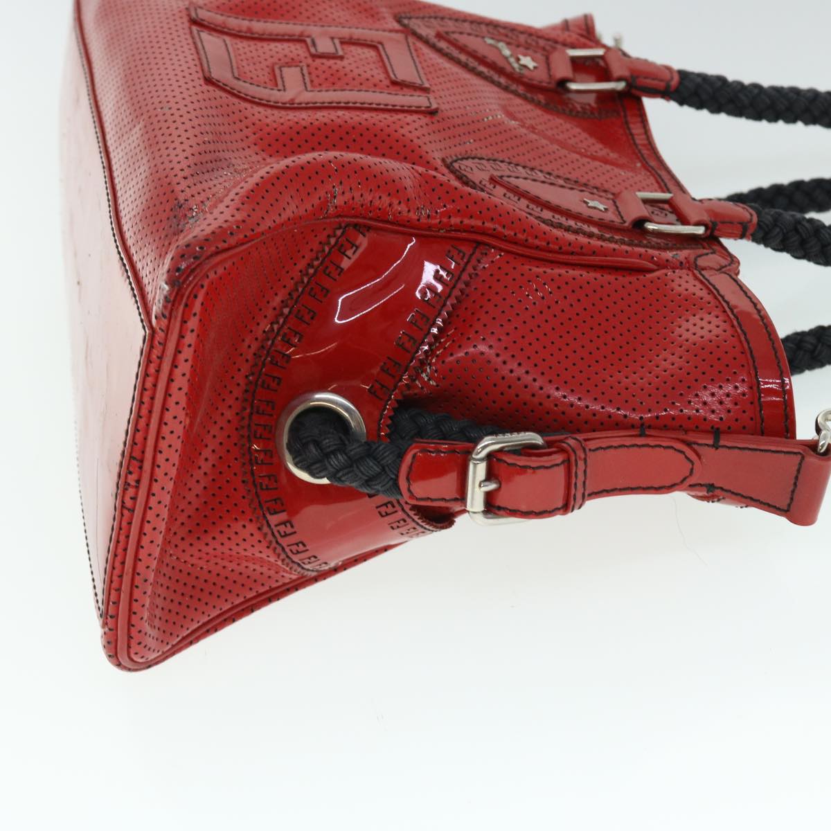Luxury FendiHand Bag Enamel Redbs7758
