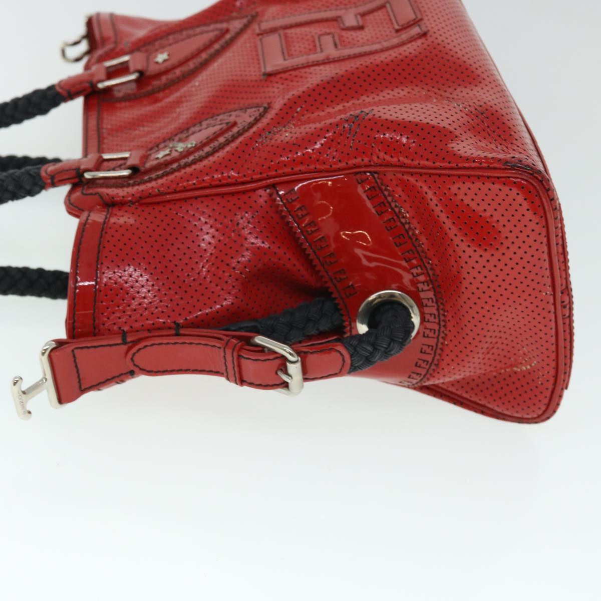 Luxury FendiHand Bag Enamel Redbs7758