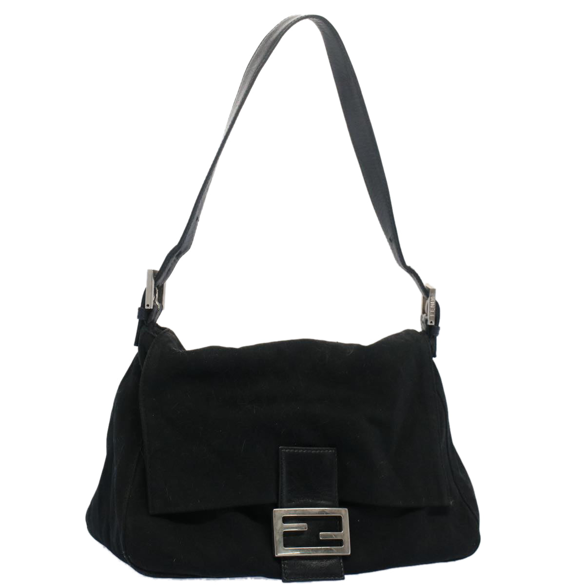 Luxury FendiMamma Baguette Shoulder Bag Nylon Black 2355 26325 009bs7910