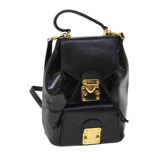 Luxury FendiBackpack Leather Blackbs7930