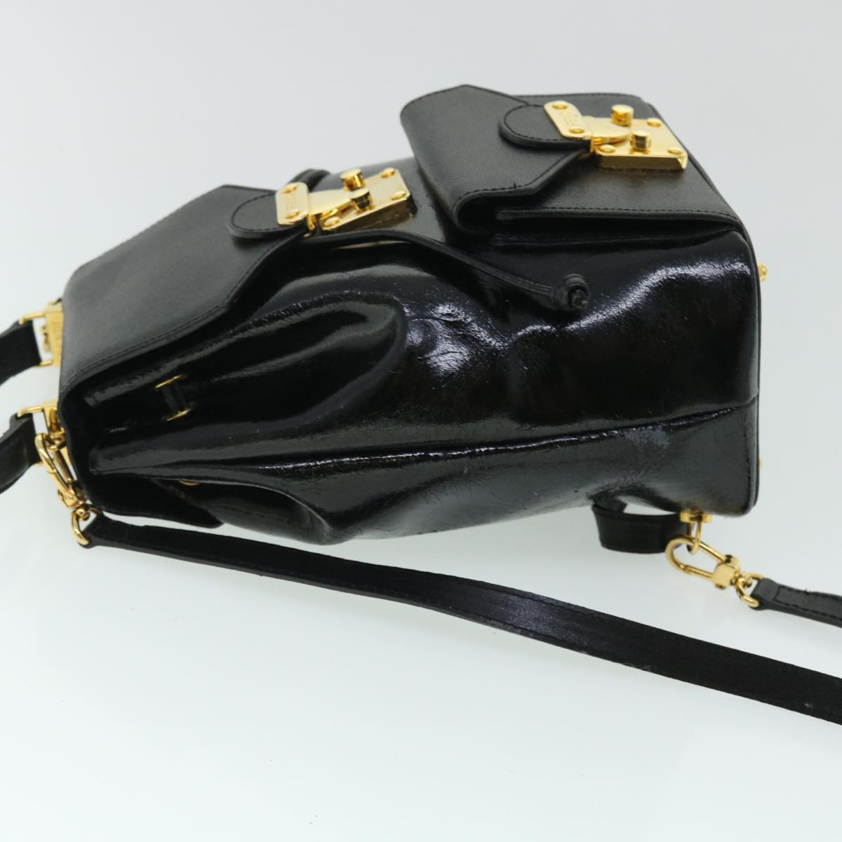 Luxury FendiBackpack Leather Blackbs7930