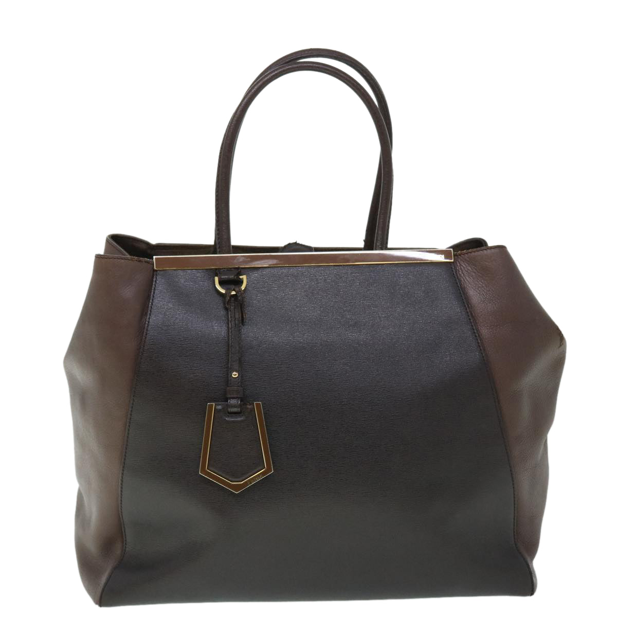 Luxury FendiHand Bag Leather PVC Leather Brownbs8008