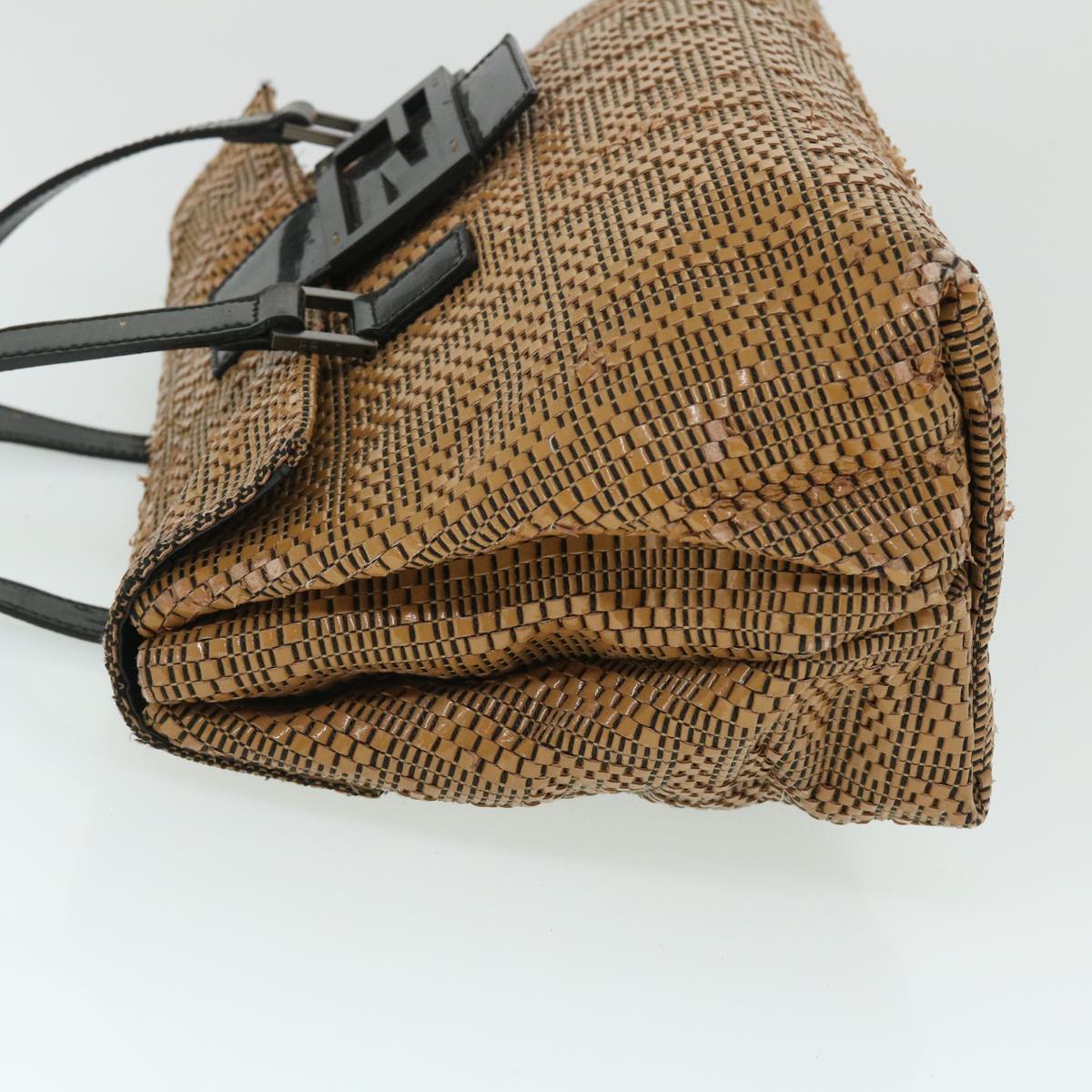 Luxury FendiMamma Baguette Shoulder Bag Canvas Brownbs8010