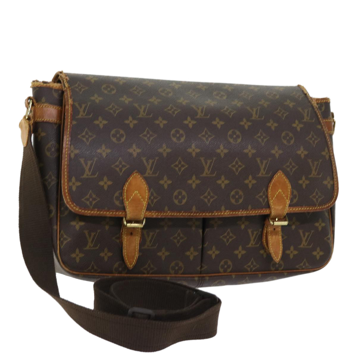 LOUIS VUITTON Monogram Gibeciere GM Shoulder Bag M42246 LV bs8180