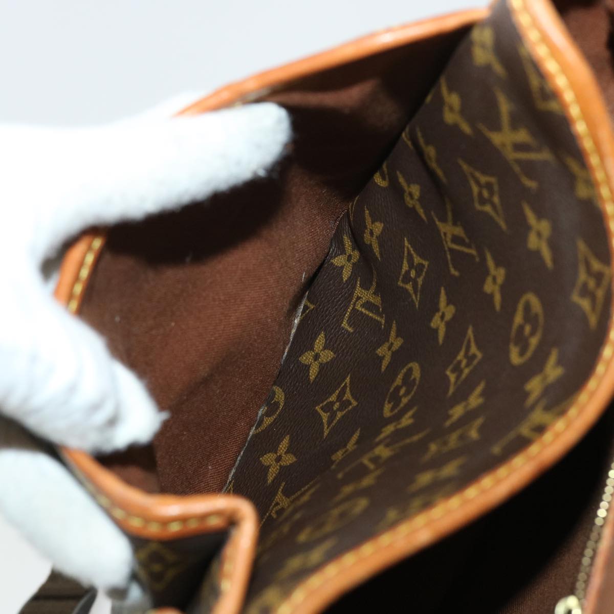 LOUIS VUITTON Monogram Gibeciere GM Shoulder Bag M42246 LV bs8180