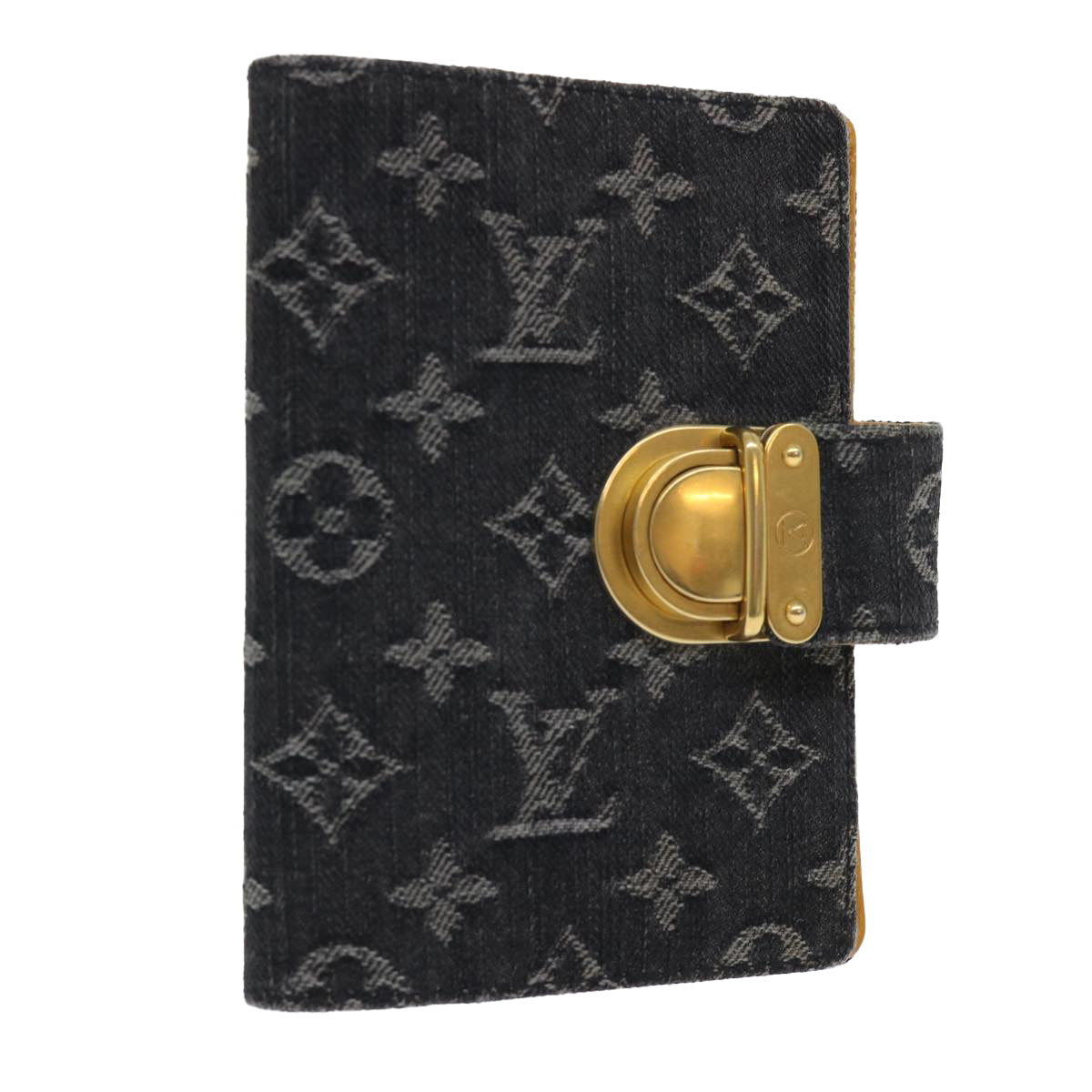 LOUIS VUITTON Monogram Denim Agenda PM Day Planner Black R20010 LV bs8284