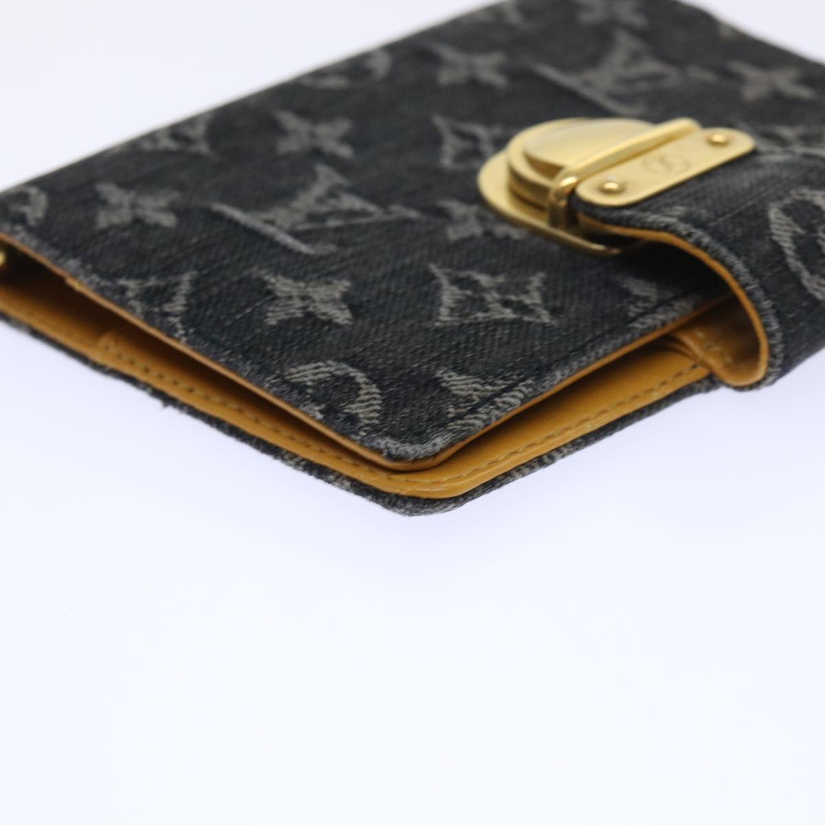 LOUIS VUITTON Monogram Denim Agenda PM Day Planner Black R20010 LV bs8284