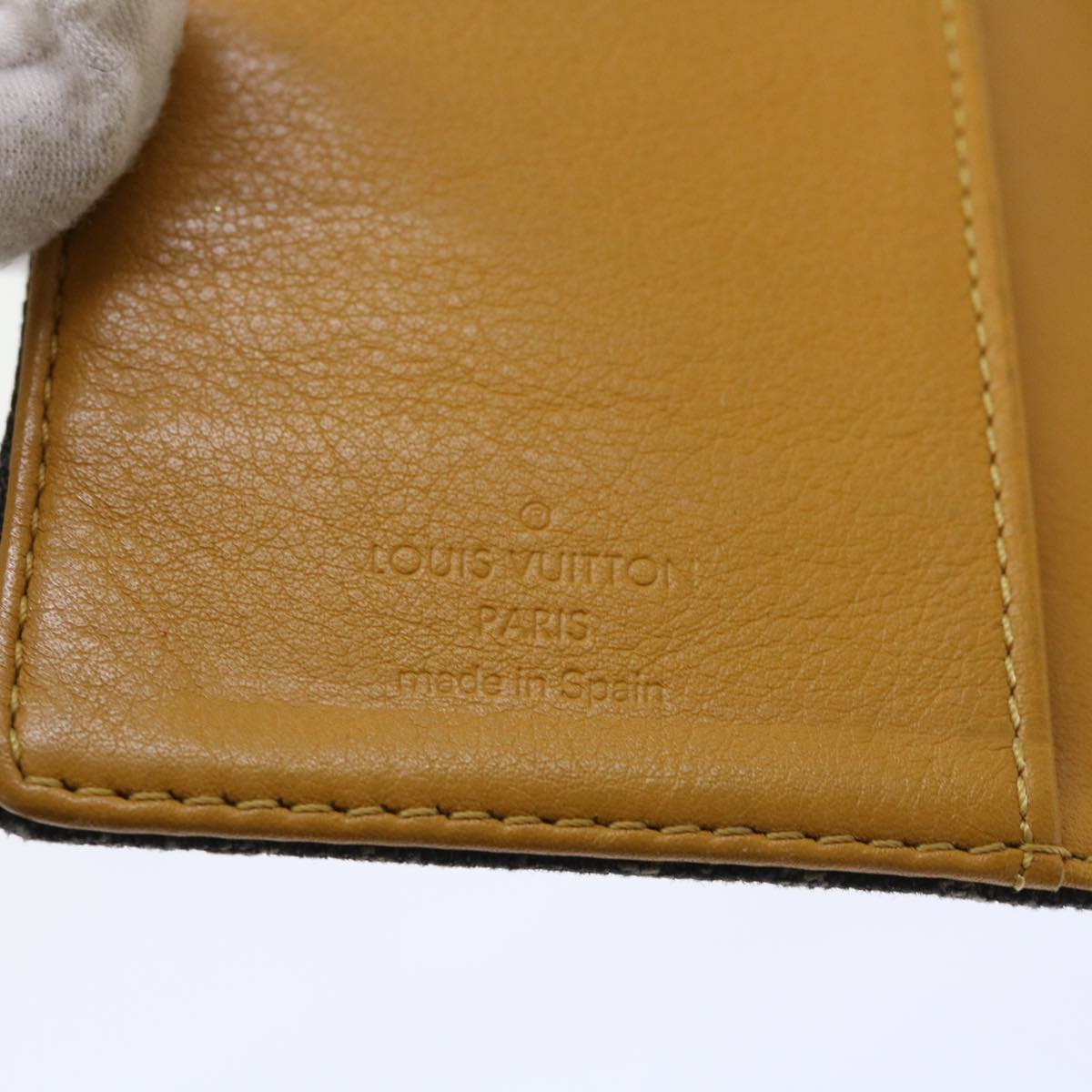 LOUIS VUITTON Monogram Denim Agenda PM Day Planner Black R20010 LV bs8284
