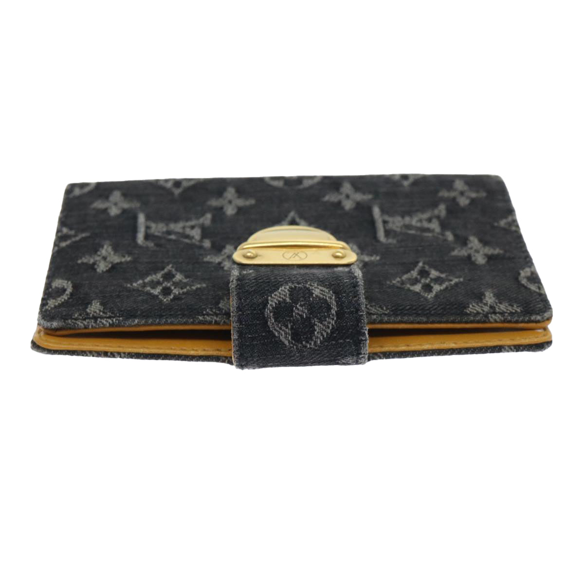 LOUIS VUITTON Monogram Denim Agenda PM Day Planner Black R20010 LV bs8284