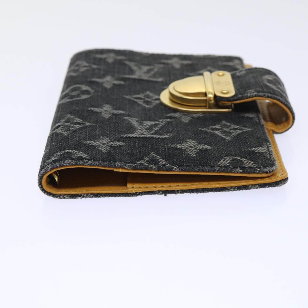 LOUIS VUITTON Monogram Denim Agenda PM Day Planner Black R20010 LV bs8284