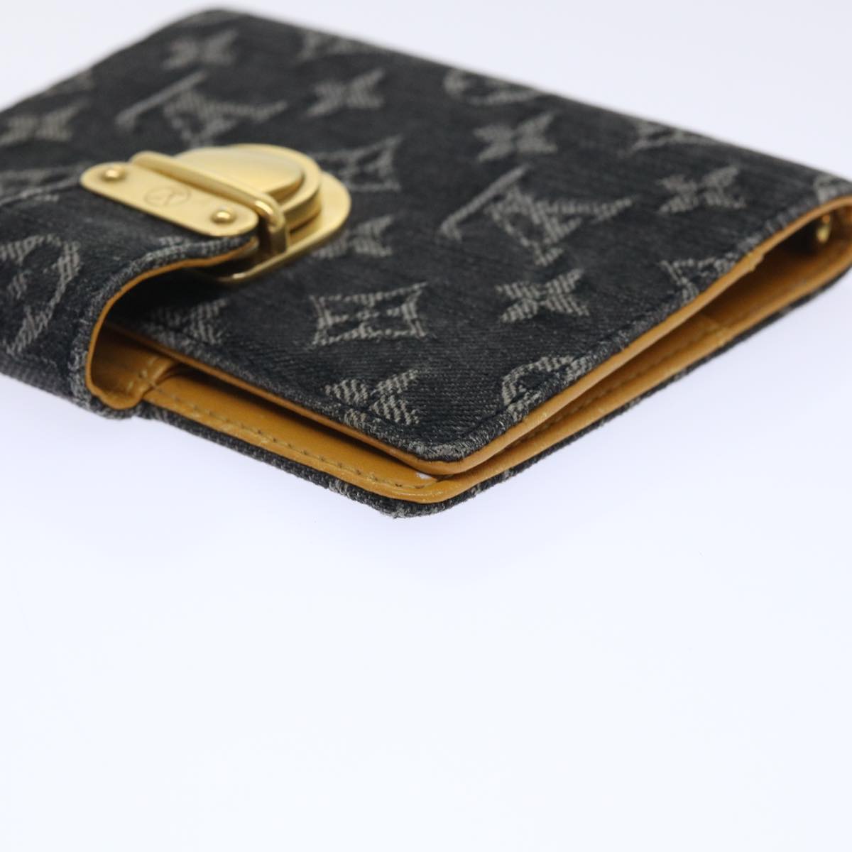 LOUIS VUITTON Monogram Denim Agenda PM Day Planner Black R20010 LV bs8284