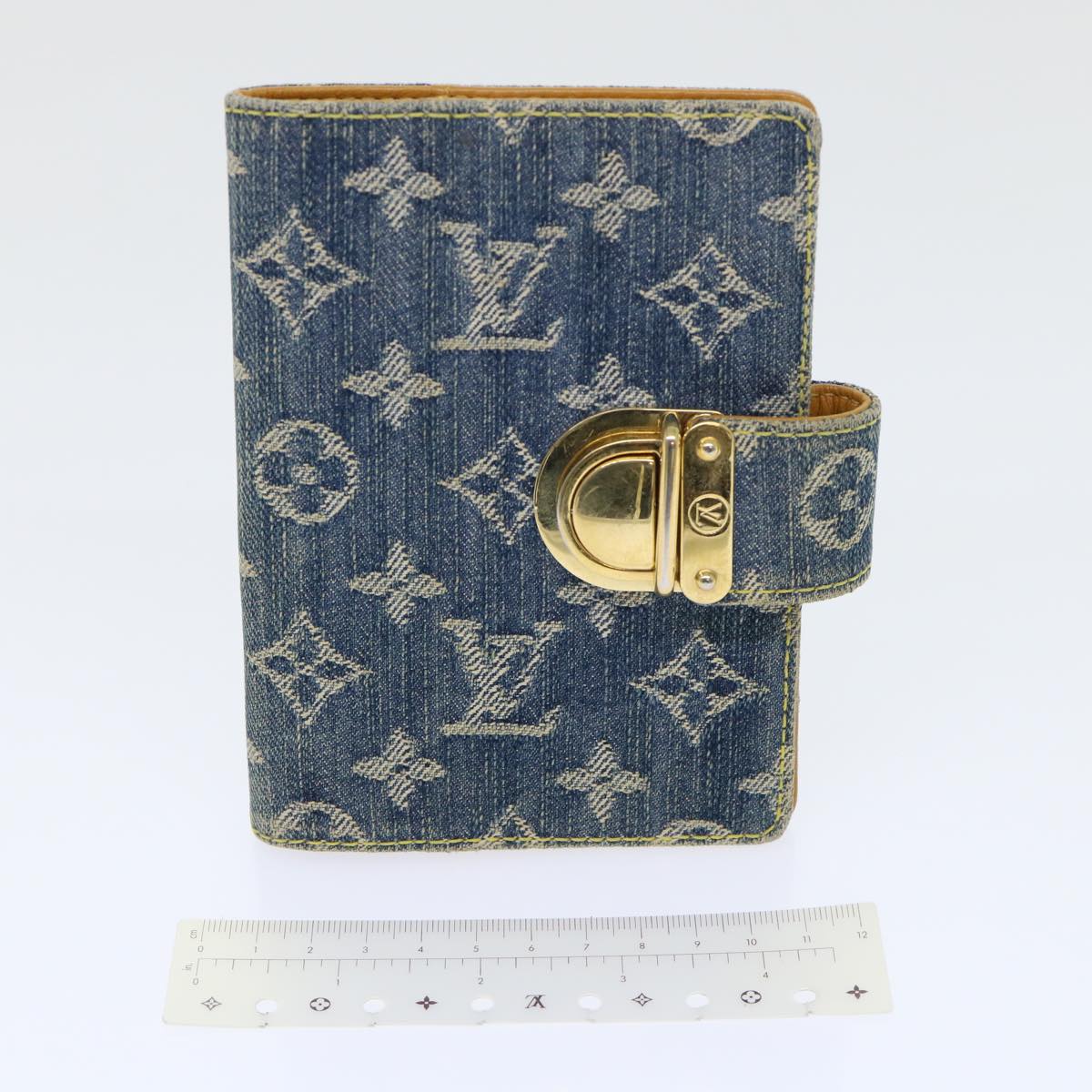 LOUIS VUITTON Monogram Denim Agenda PM Day Planner Cover R20010 LV bs8292