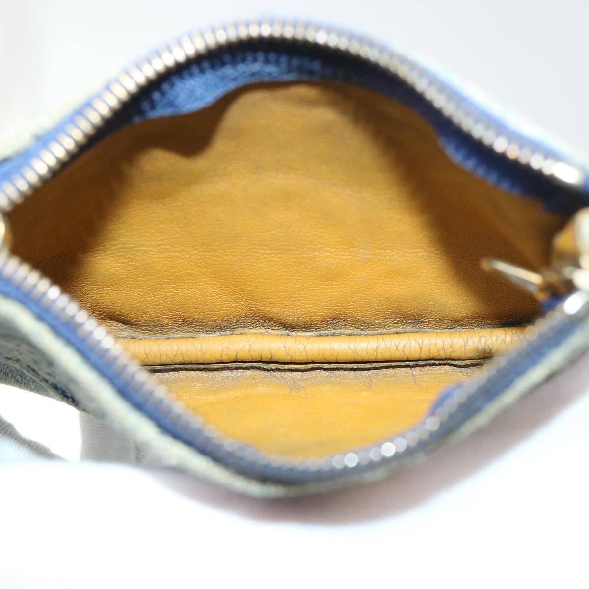 LOUIS VUITTON Monogram Denim Pochette Cles Coin Purse Blue M95343 LV bs8324