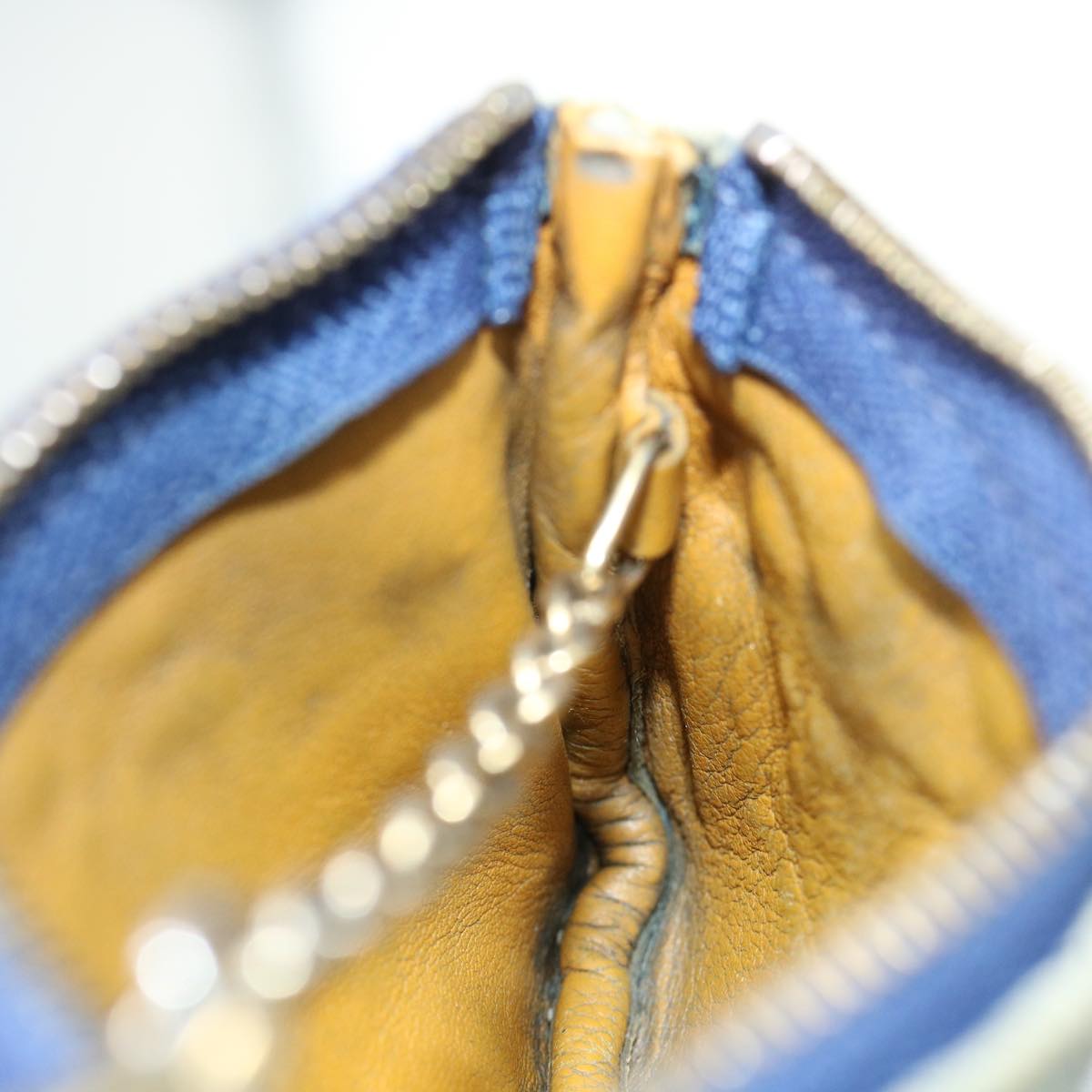 LOUIS VUITTON Monogram Denim Pochette Cles Coin Purse Blue M95343 LV bs8324