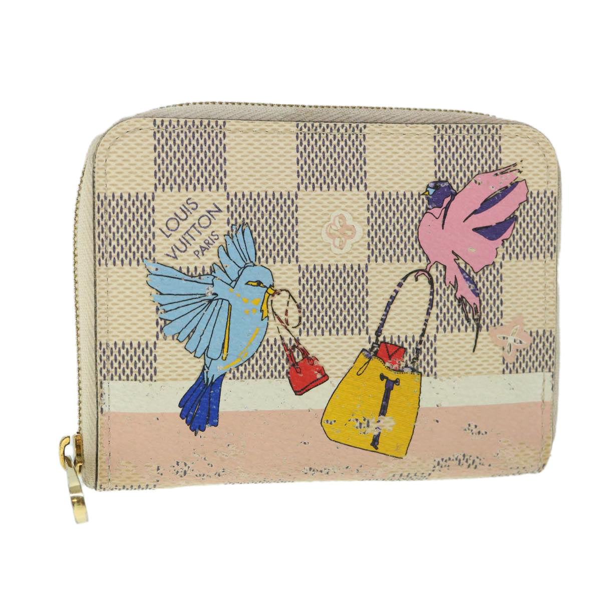 LOUIS VUITTON Damier Azur Zippy Coin Purse N60138 LV bs8328