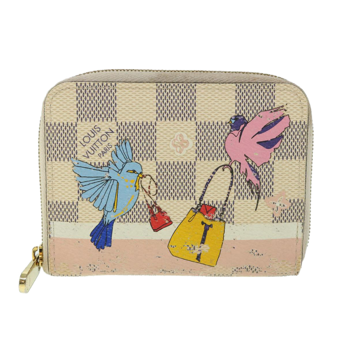 LOUIS VUITTON Damier Azur Zippy Coin Purse N60138 LV bs8328