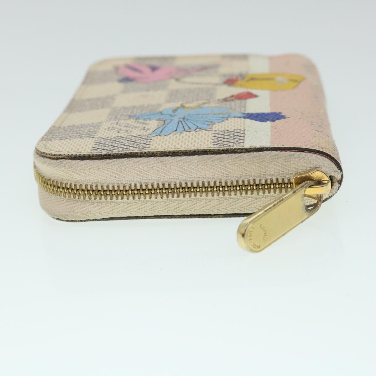 LOUIS VUITTON Damier Azur Zippy Coin Purse N60138 LV bs8328